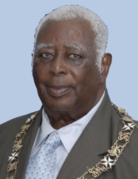 The late Sir Cuthbert Montraville Sebastian, GCMG, OBE, MD, ED, KSTJ former Governor General of St. Kitts and Nevis